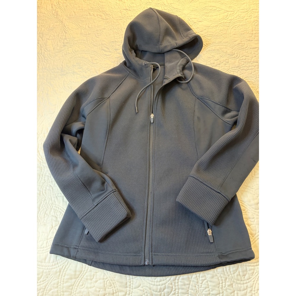 Swiss Tech Full Zip Hoodie Women Medium Greystone Gorpcore Utility Jacket